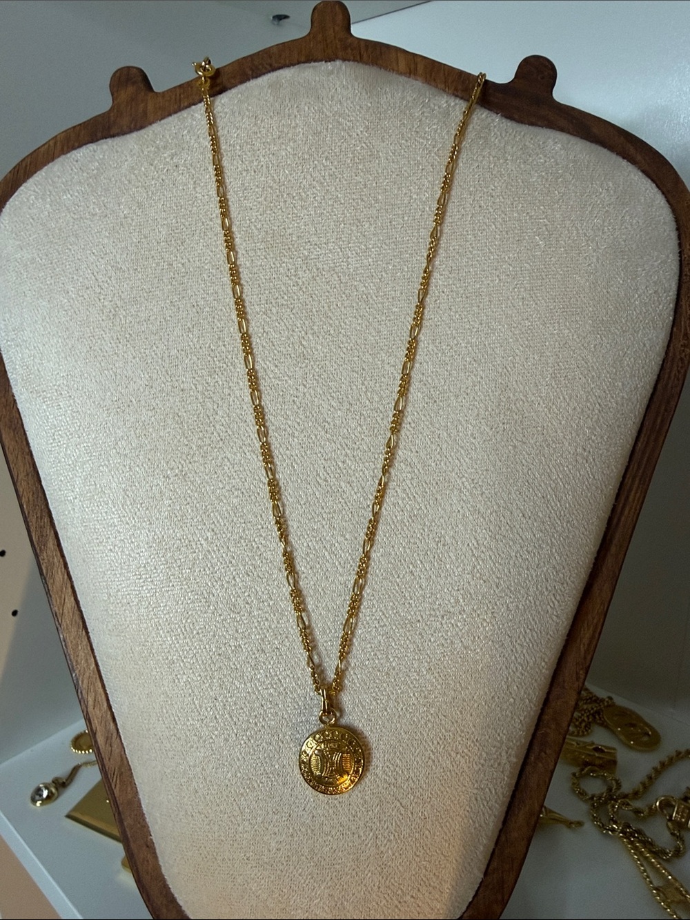 Celine Circle Pendant Necklace